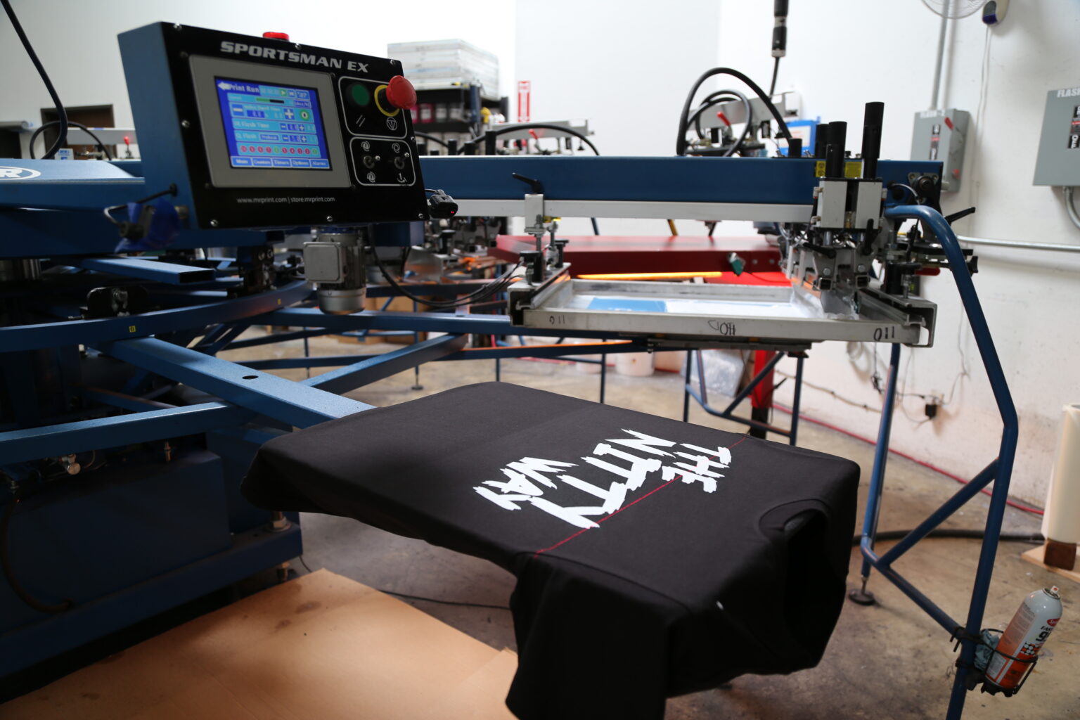 Shirt on Print Machine